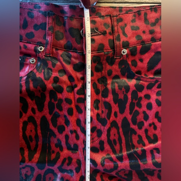 DOLCE & GABBANA Red Coated Leopard Print Skinny
Jeans size 40 - Picture 8 of 10